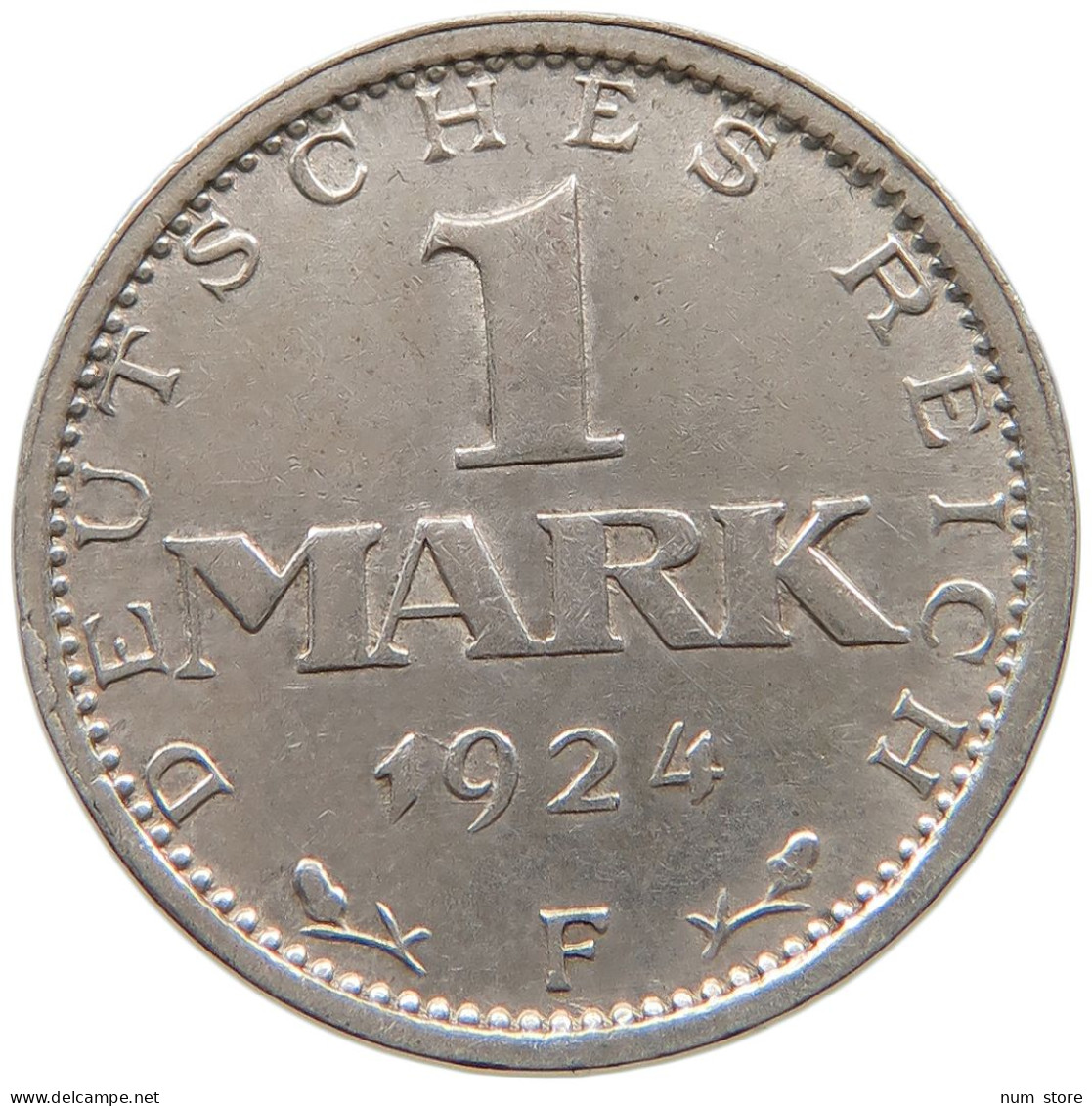 WEIMARER REPUBLIK MARK 1924 F  #t160 0417 - 1 Mark & 1 Reichsmark