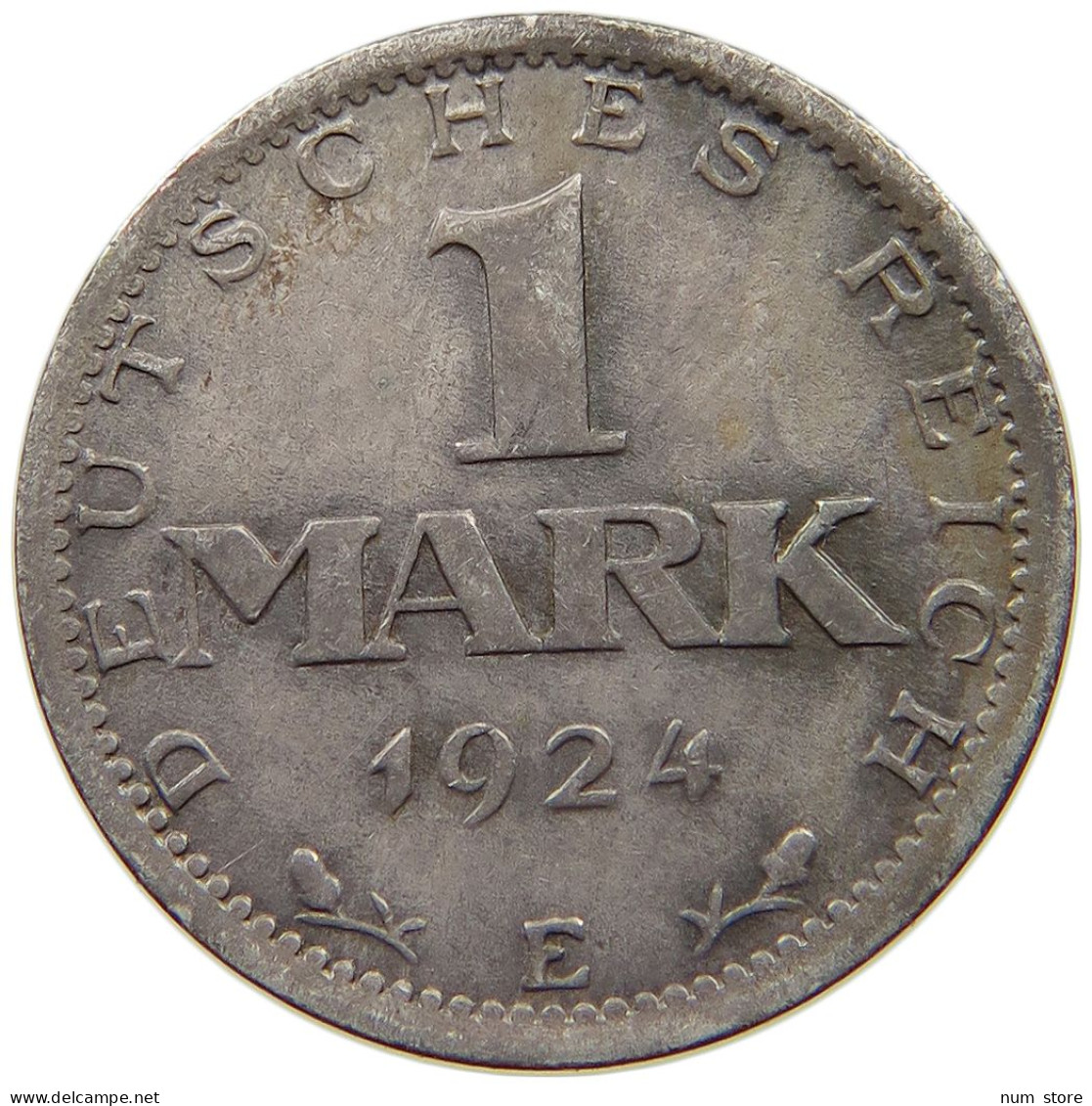 WEIMARER REPUBLIK MARK 1924 E  #t083 0123 - 1 Mark & 1 Reichsmark