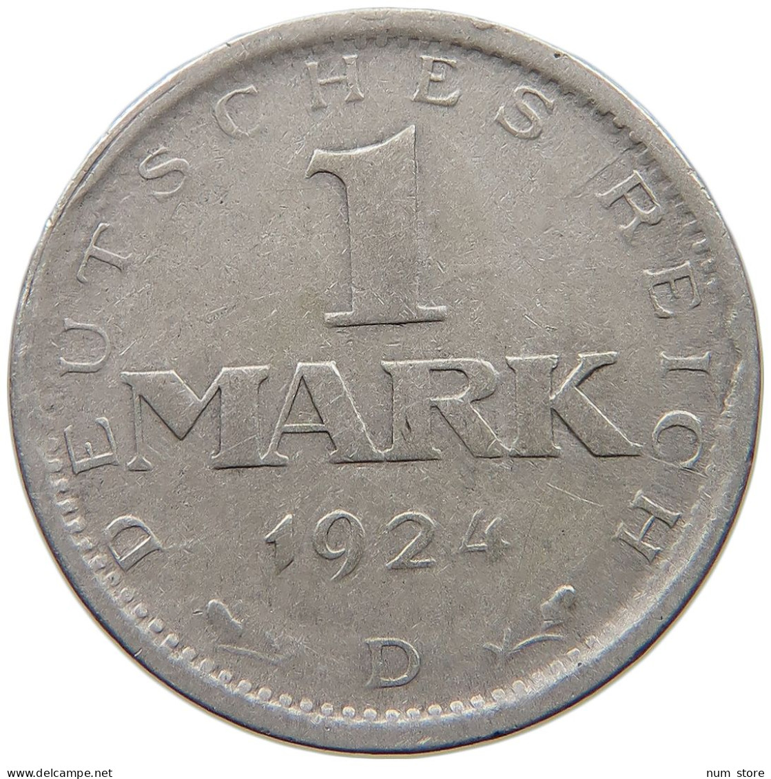 WEIMARER REPUBLIK MARK 1924 D  #c032 0281 - 1 Mark & 1 Reichsmark