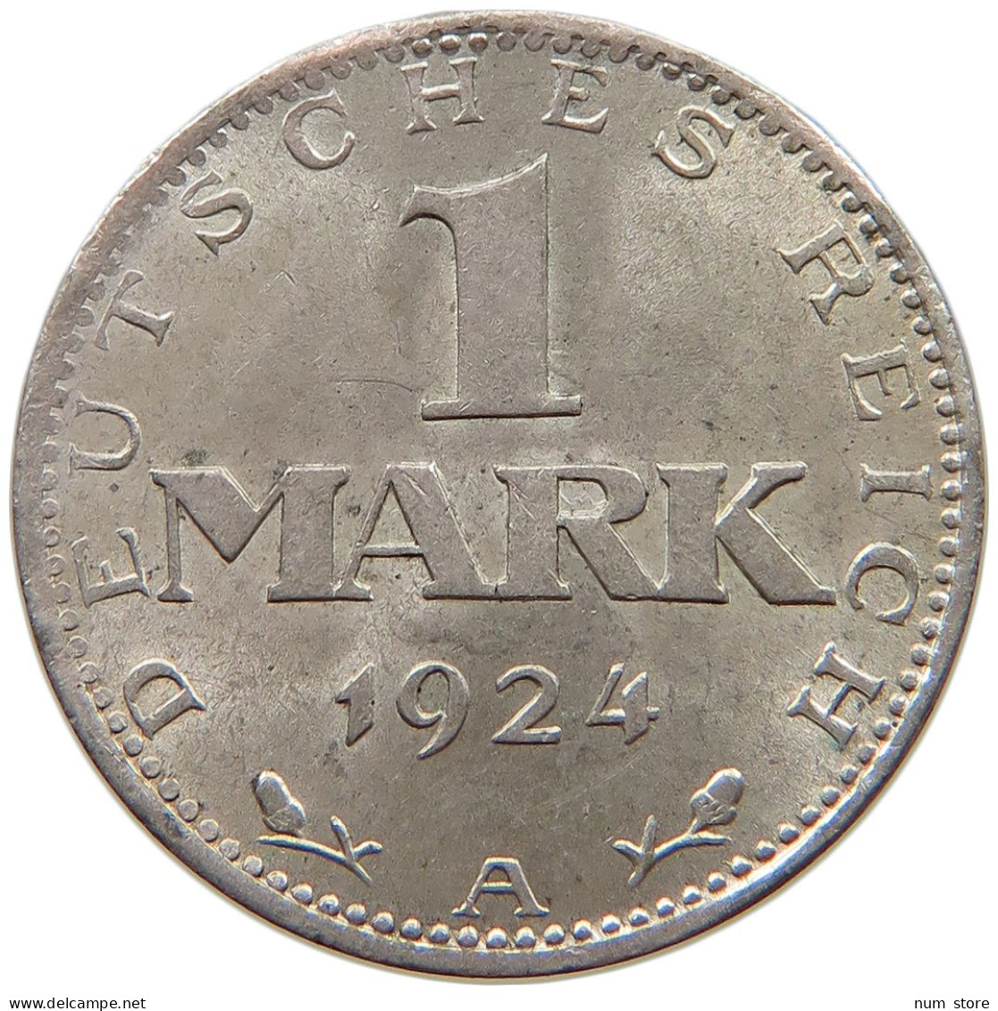 WEIMARER REPUBLIK MARK 1924 A  #c038 0429 - 1 Mark & 1 Reichsmark