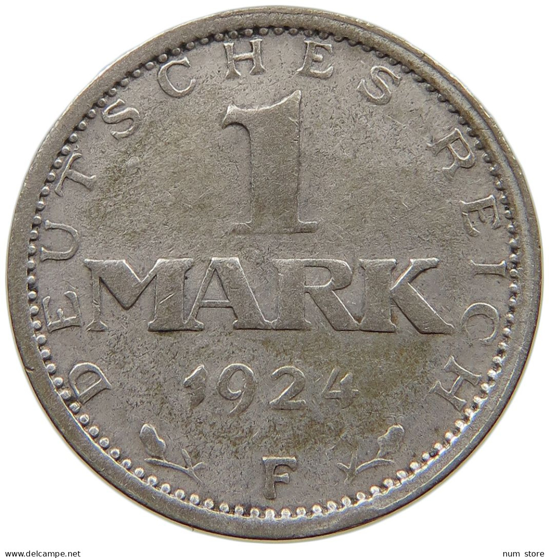 WEIMARER REPUBLIK MARK 1924 F  #a090 0905 - 1 Mark & 1 Reichsmark