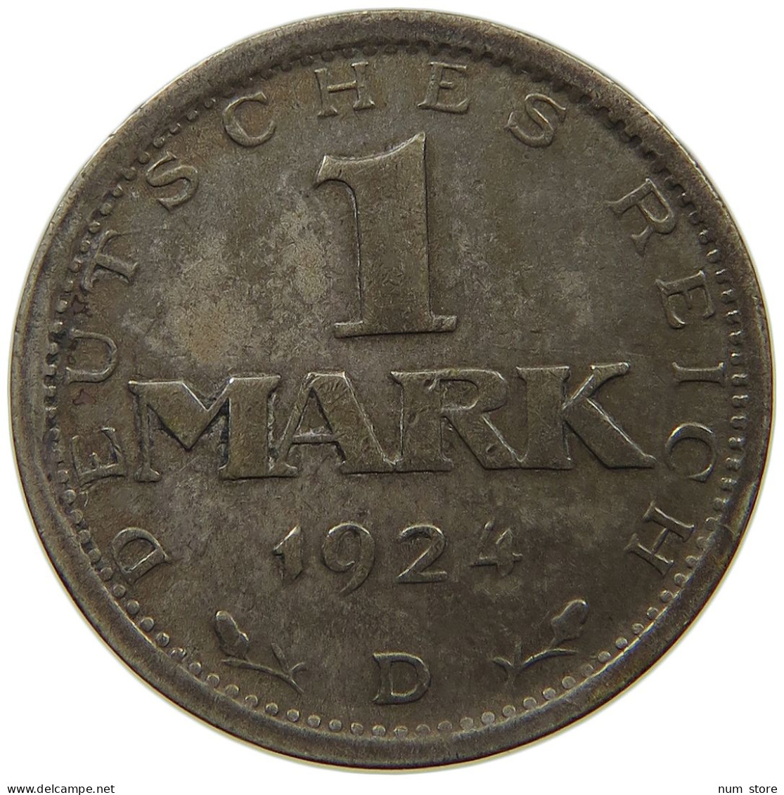 WEIMARER REPUBLIK MARK 1924 D  #t005 0227 - 1 Mark & 1 Reichsmark