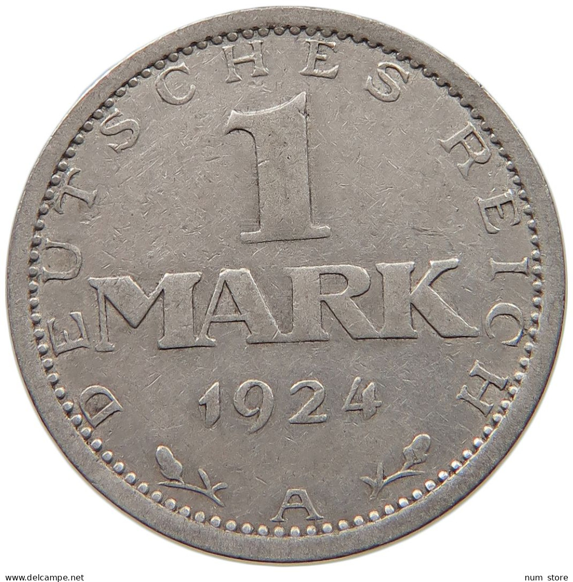 WEIMARER REPUBLIK MARK 1924 A  #c034 0449 - 1 Mark & 1 Reichsmark