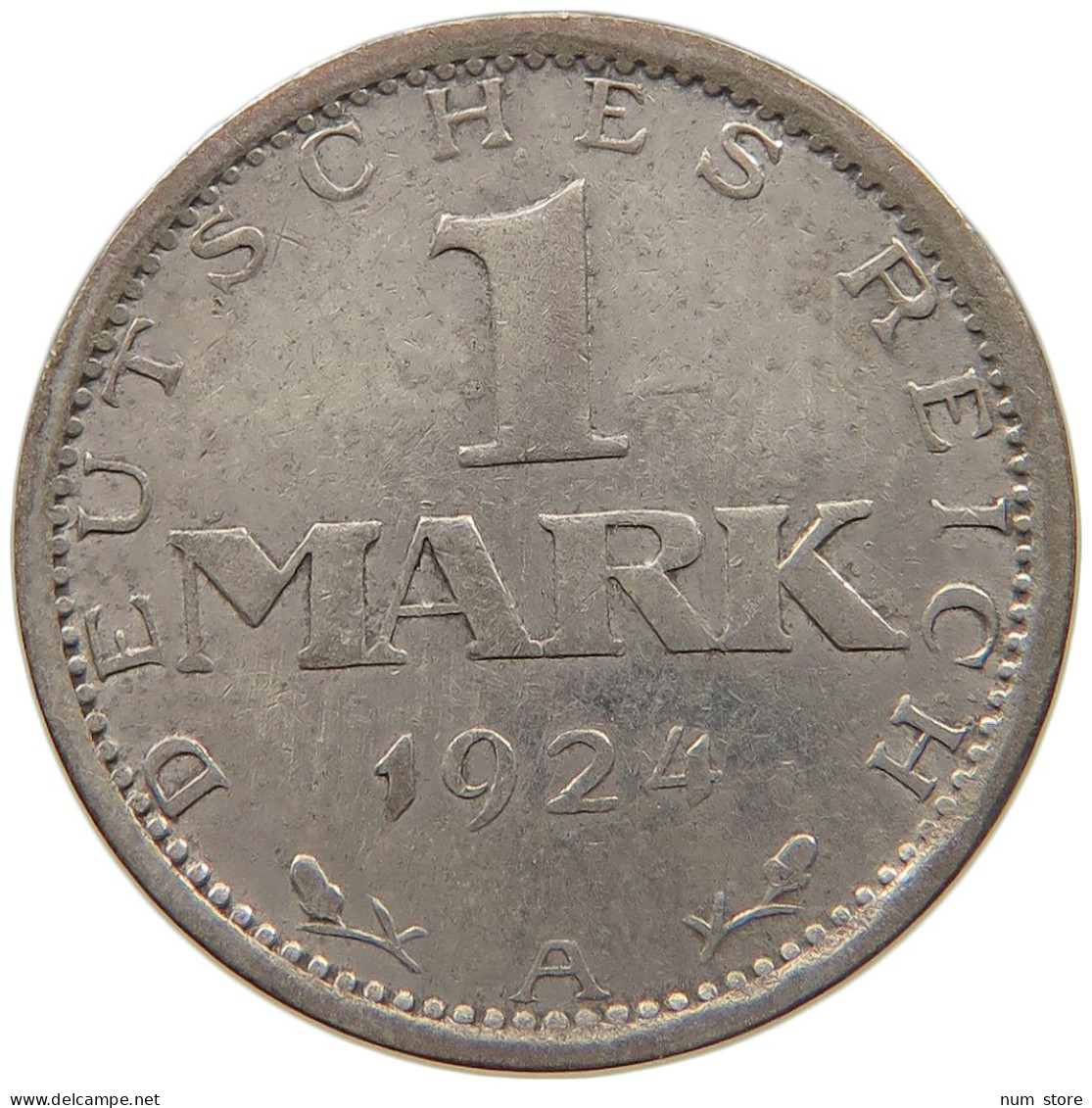 WEIMARER REPUBLIK MARK 1924 A  #c018 0475 - 1 Mark & 1 Reichsmark