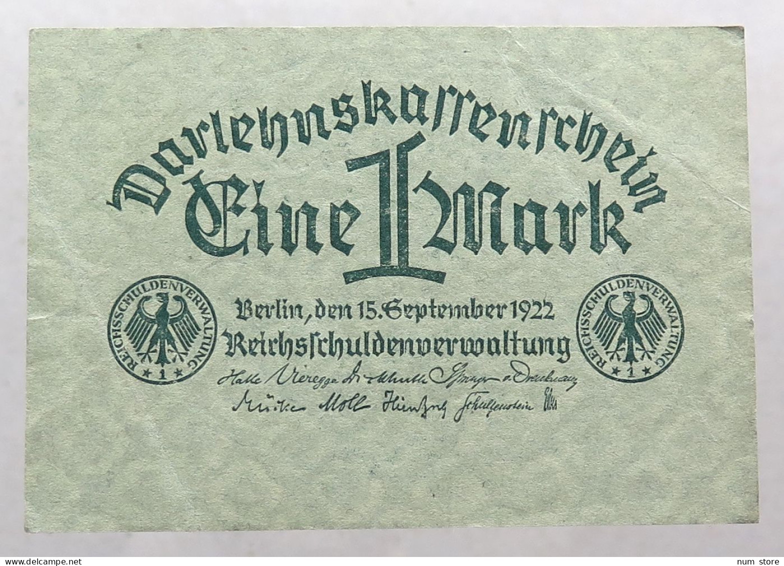 WEIMARER REPUBLIK MARK 1922  #alb052 0601 - 1 Mark