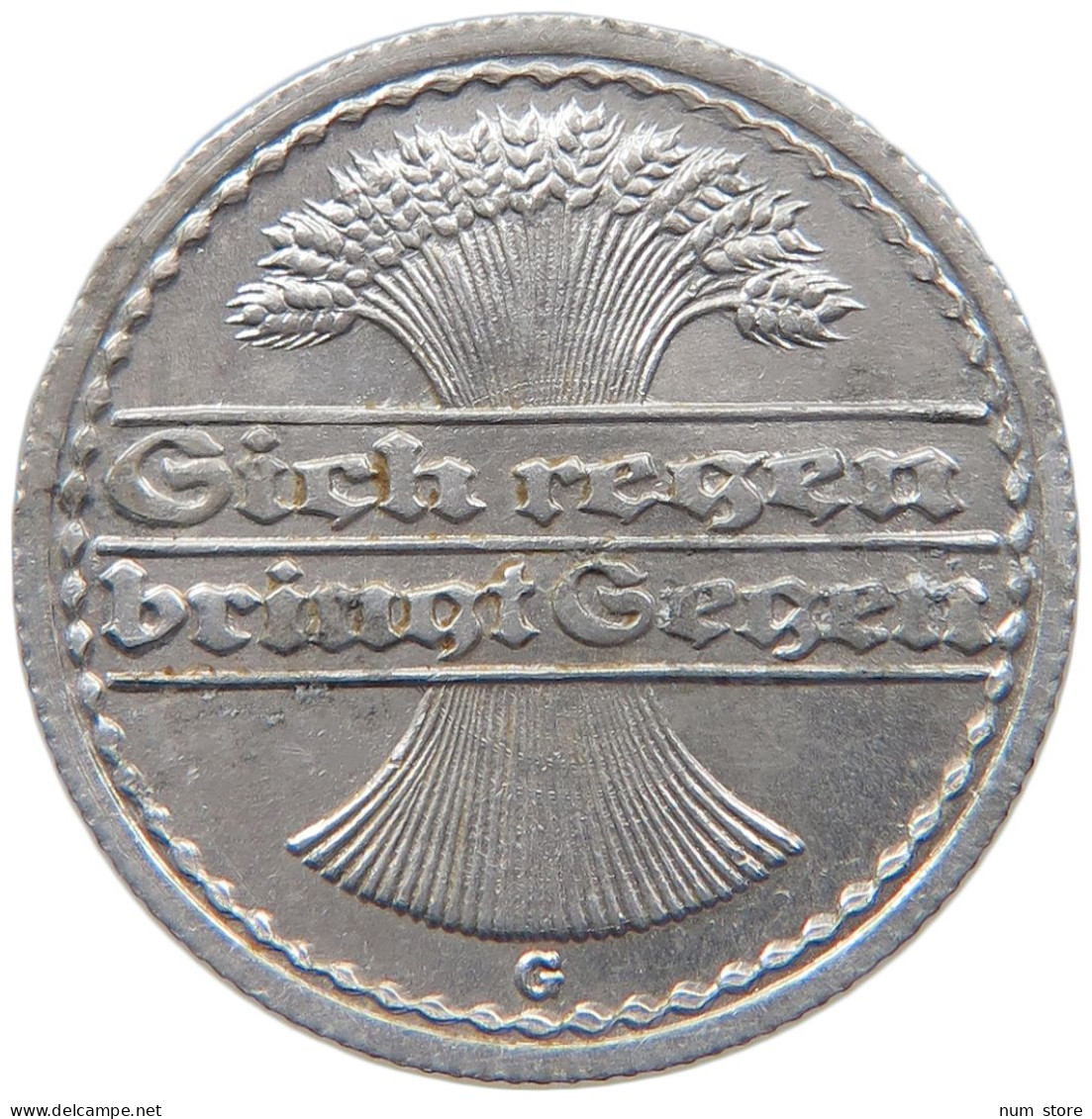 WEIMARER REPUBLIK 50 PFENNIG G FEHLPRÄGUNG EINSEITIGER #sm07 0219 - 50 Rentenpfennig & 50 Reichspfennig