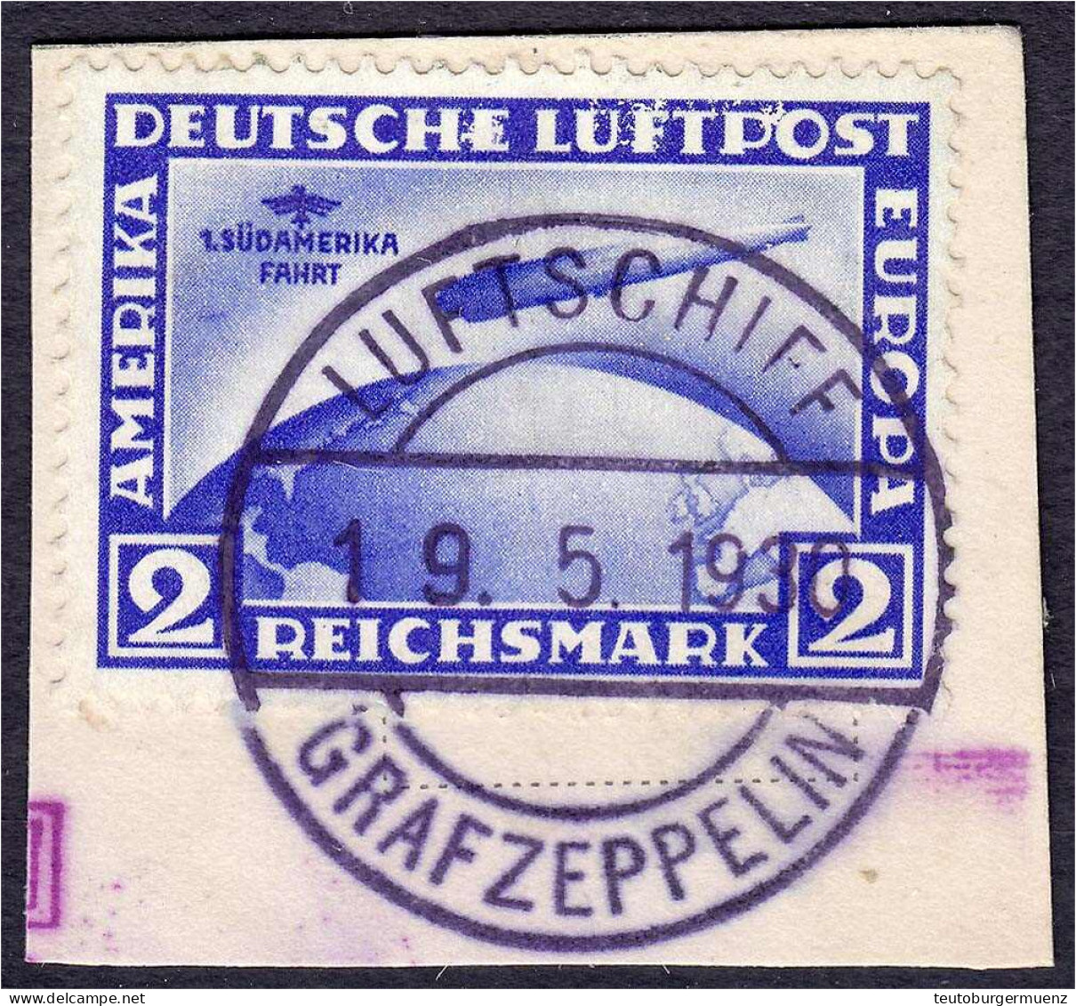 2 M Südamerika 1930, Traumhaft Gestempelt Auf Briefstück. Mi. 400,-€ Michel 438. - Other & Unclassified