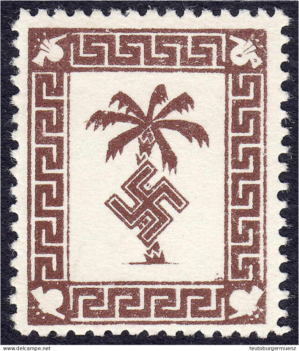 Tunis-Päckchenmarke 1943, Postfrische Erhaltung, Signiert. Mi. 700,-€ Michel 5 A. - Feldpost World War II