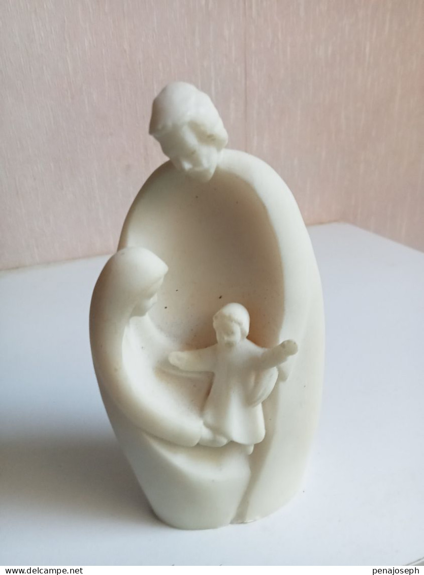 Statuette Religieux En Marbre De Carrare Hauteur 13,5 Cm X 7,5 Cm - Art Nouveau / Art Deco