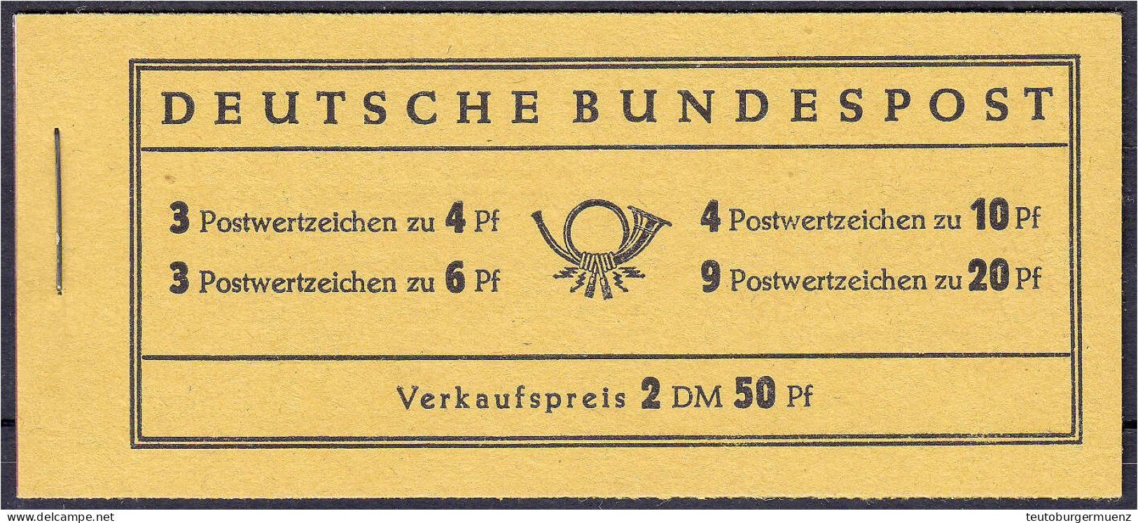 Posthorn-Markenheftchen 1951, Postfrisch, Auf Den Beiden Heftchenblättern Ist Je Eine Kl. Haftspur. Mi. 900,-€ Michel MH - Sonstige & Ohne Zuordnung