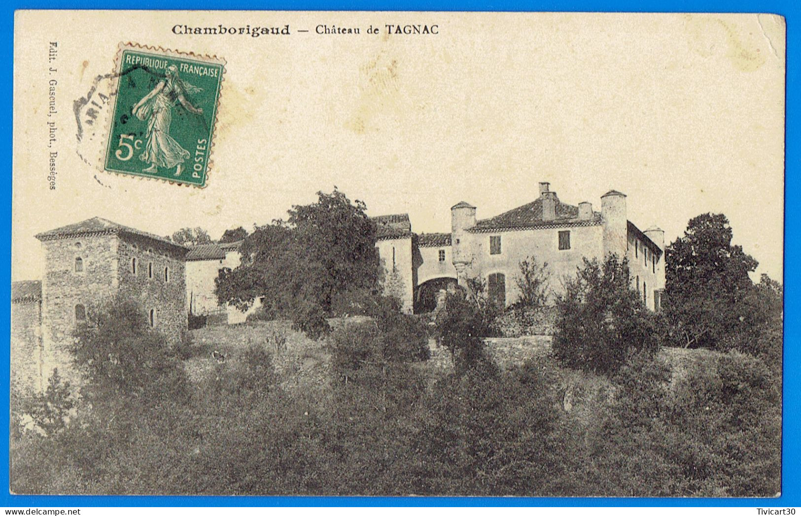 CPA GARD (30) - CHAMBORIGAUD - CHATEAU DE TAGNAC - Chamborigaud