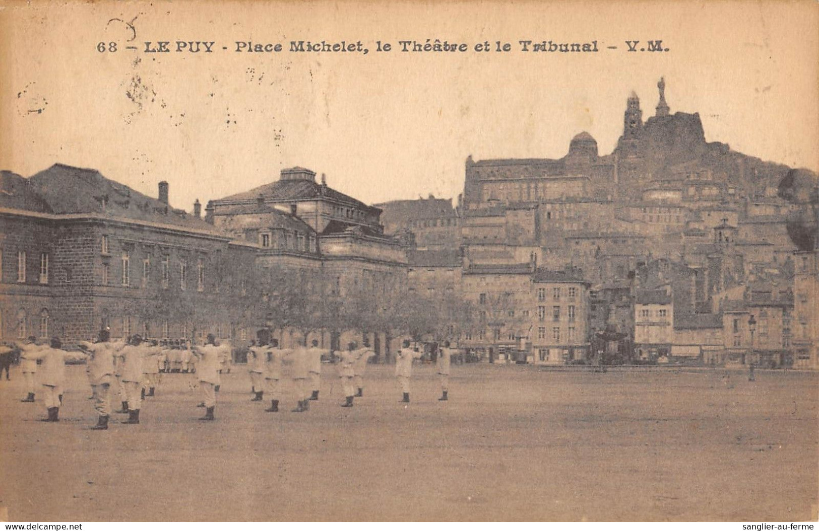 CPA 43 LE PUY / PLACE MICHELET / LE THEATRE ET LE TRIBUNAL - Other & Unclassified