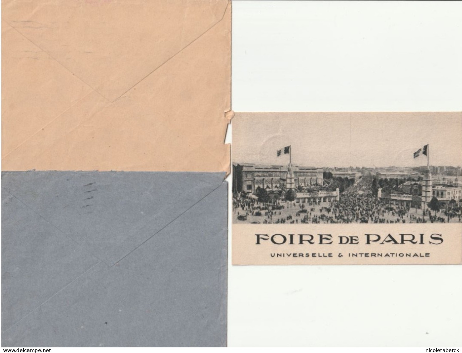 Iris, N°652 (Y&T) 2 Enveloppes + 1 Carte Foire De Paris 24/9/45 - 1939-44 Iris