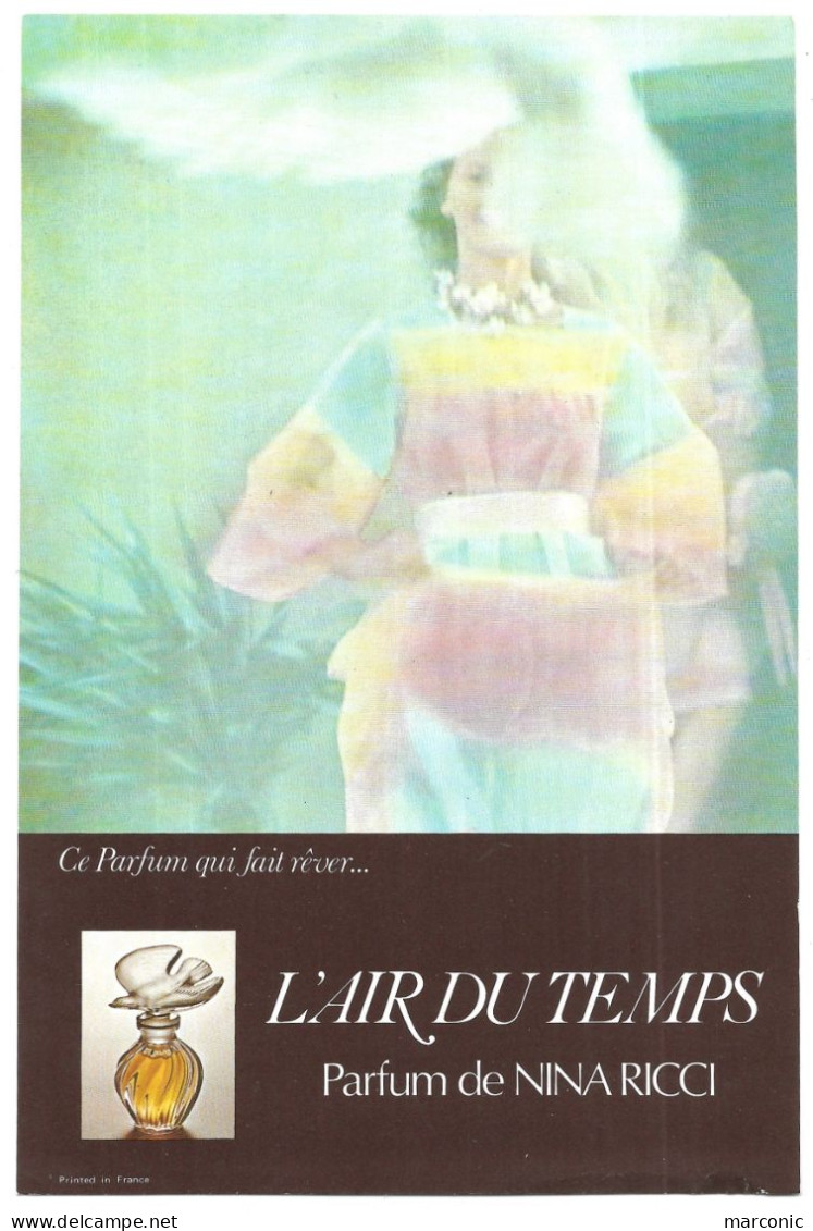 JOLIE PUBLICITE - Parfum De NINA RICCI, L'AIR Du TEMPS - Other & Unclassified