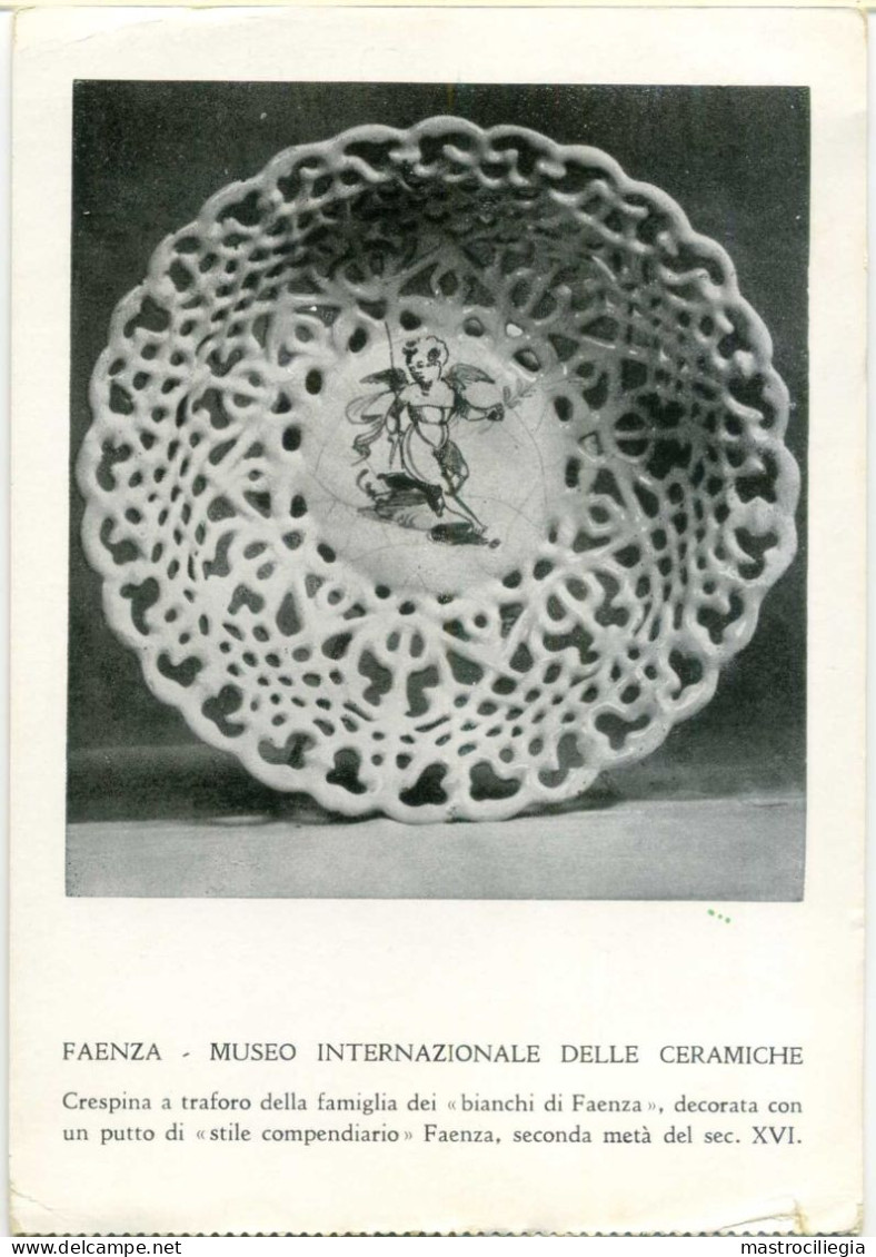 FAENZA  RAVENNA  Museo Internazionale Delle Ceramiche  Crespina A Traforo Con Putto - Faenza