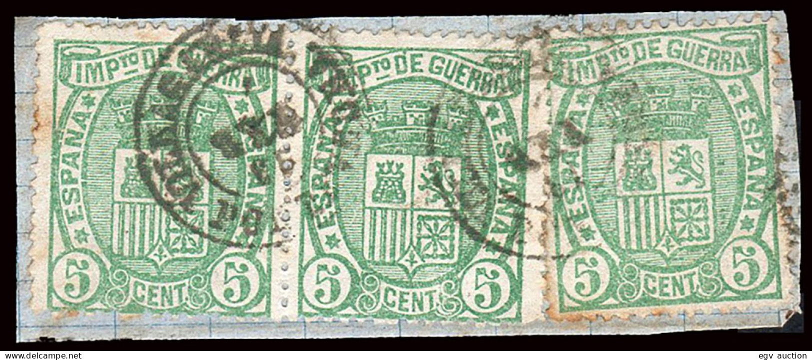 Pontevedra - Edi O 154(3) - Fragmento Mat Fech. Tp. II "Villagarcía" - Used Stamps