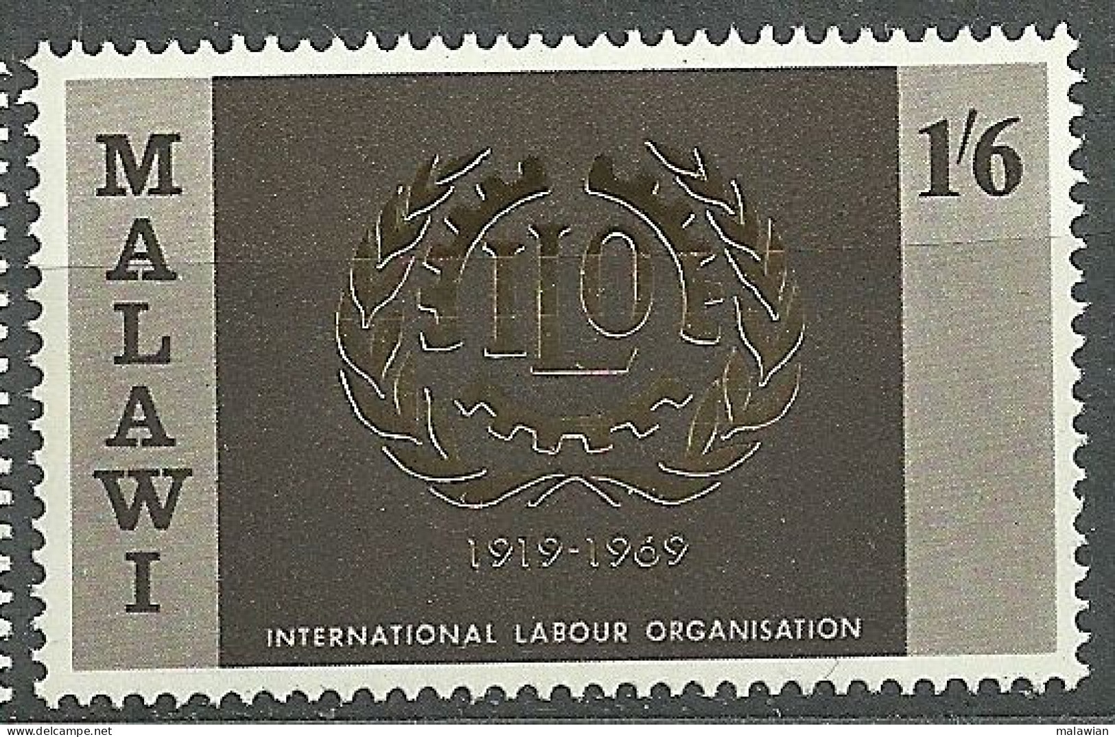 Malawi, 1969 (#108c), ILO, 50th Anniversary Of International Labour Organisation - 1v Single - IAO