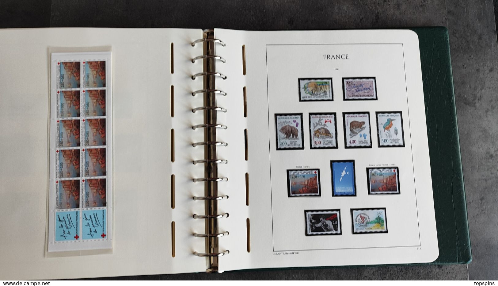 TIMBRE ALBUM LEUCHTTURM FRANCE 1982 / 1994 N** COMPLET VENDU VALEUR FACIALE TBE