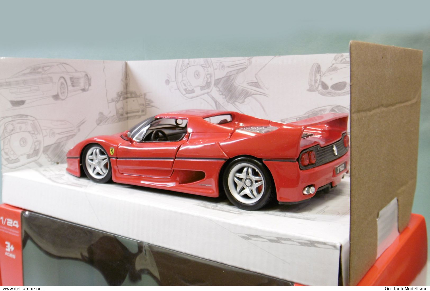 Bburago - FERRARI F50 Rouge Burago Réf. 18-26000 BO 1/24 - Burago