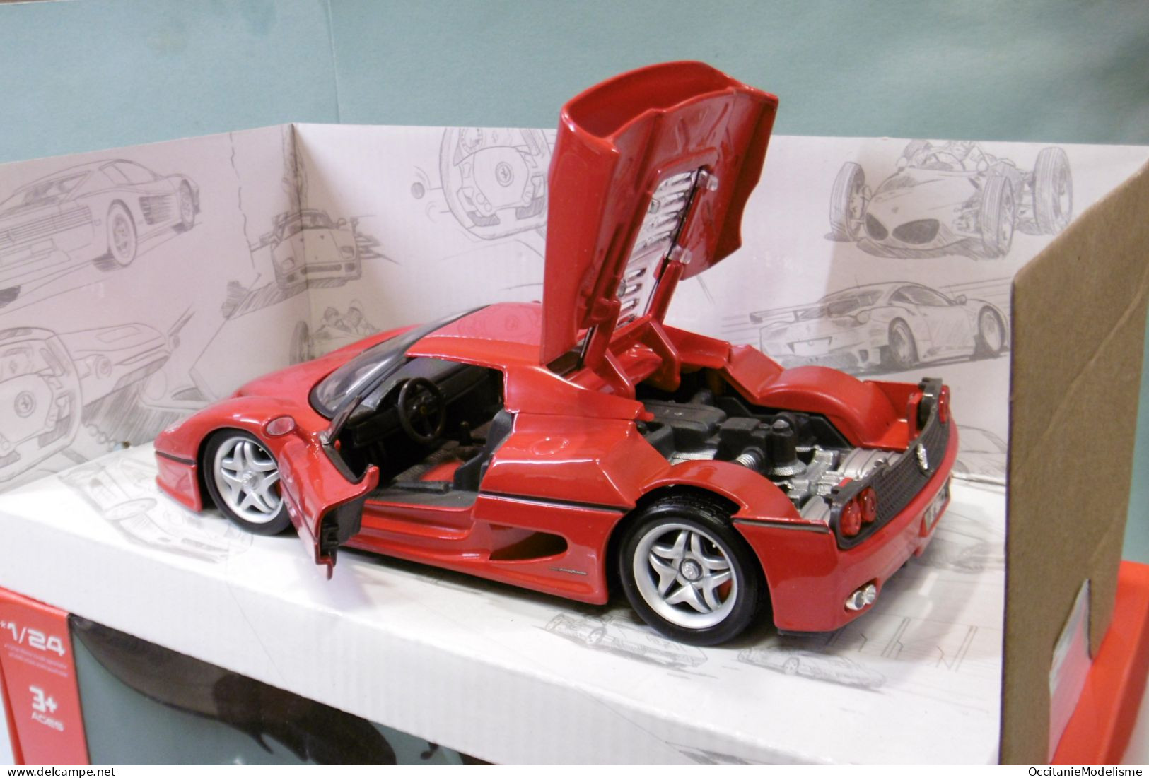 Bburago - FERRARI F50 Rouge Burago Réf. 18-26000 BO 1/24 - Burago