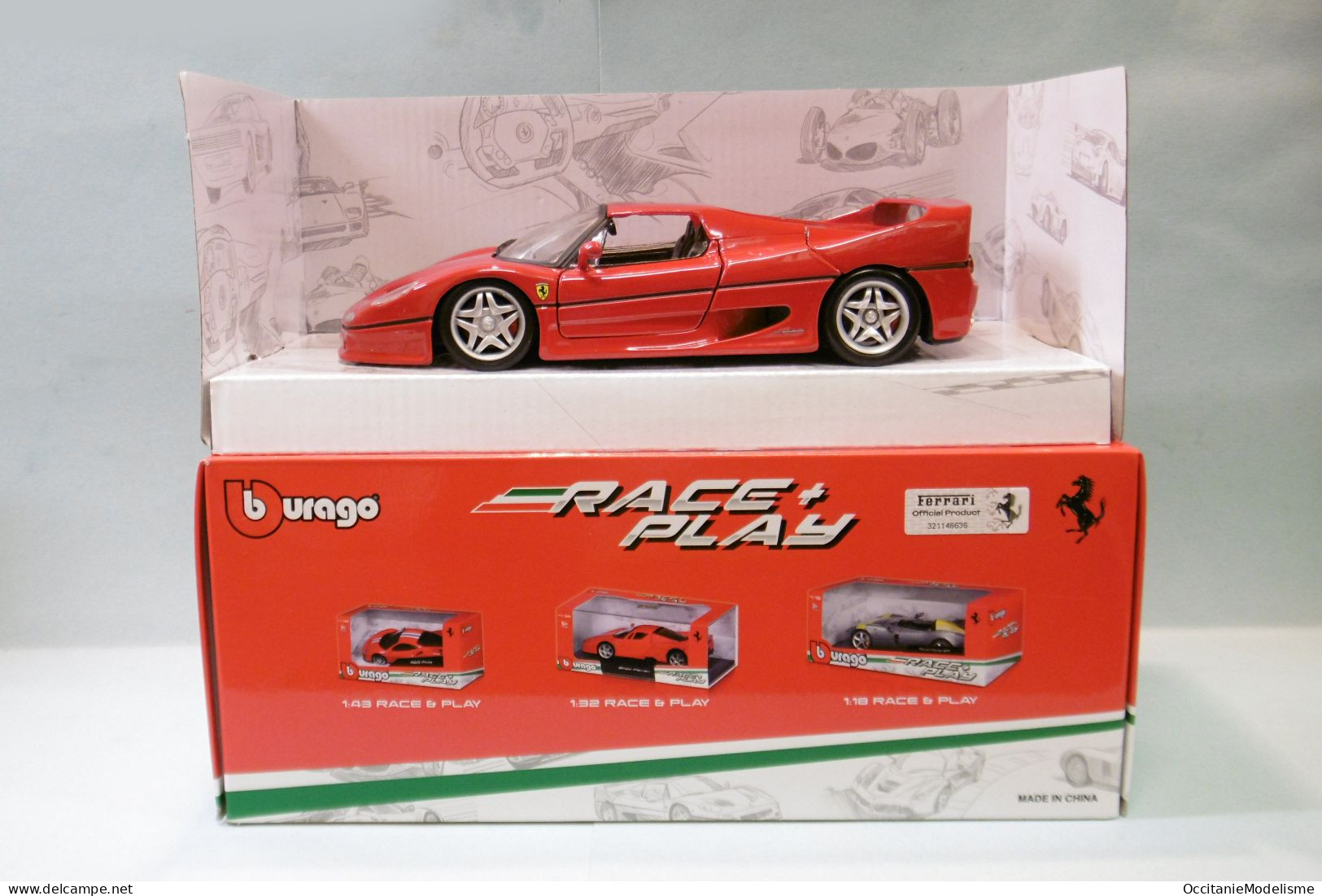 Bburago - FERRARI F50 Rouge Burago Réf. 18-26000 BO 1/24 - Burago