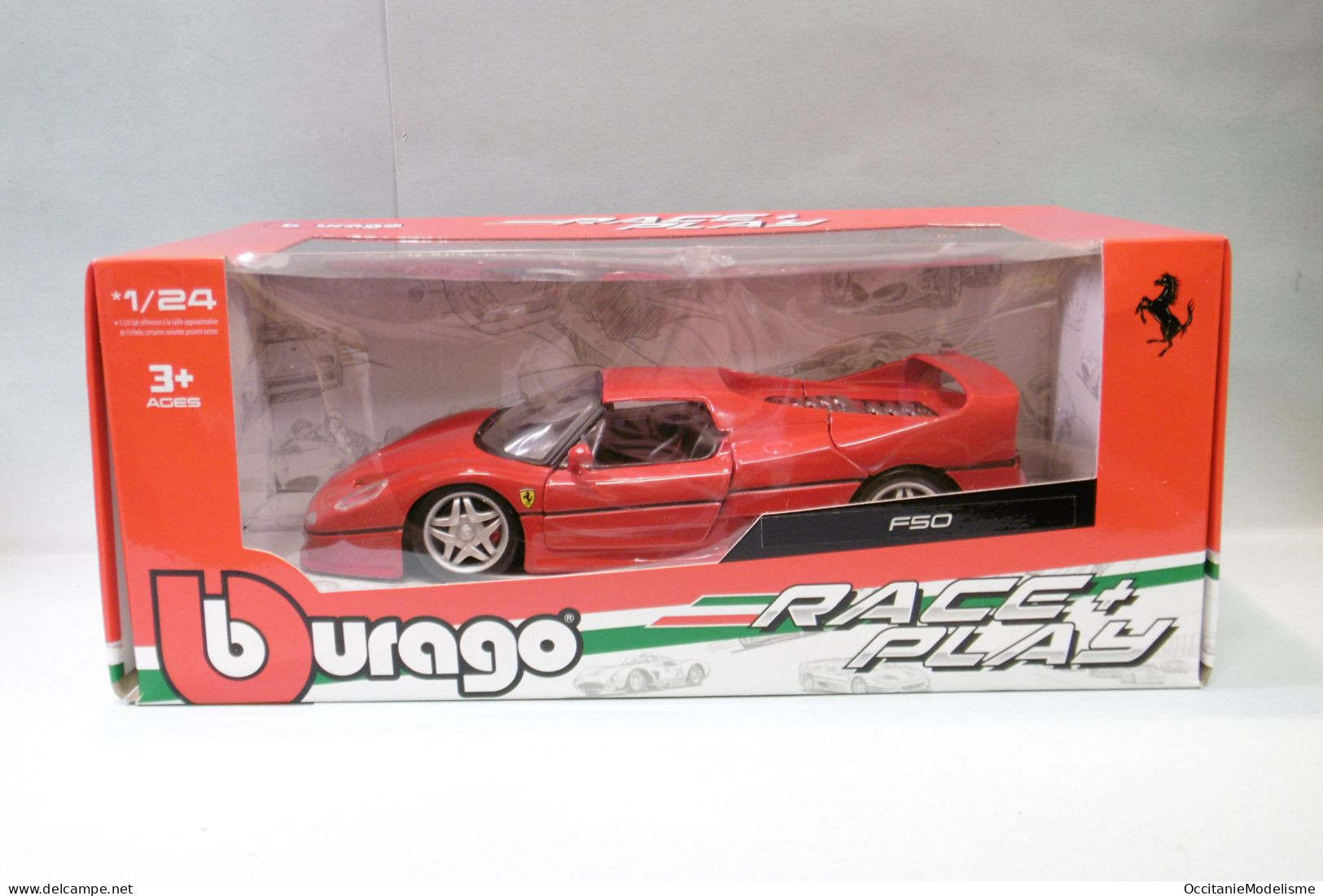 Bburago - FERRARI F50 Rouge Burago Réf. 18-26000 BO 1/24 - Burago