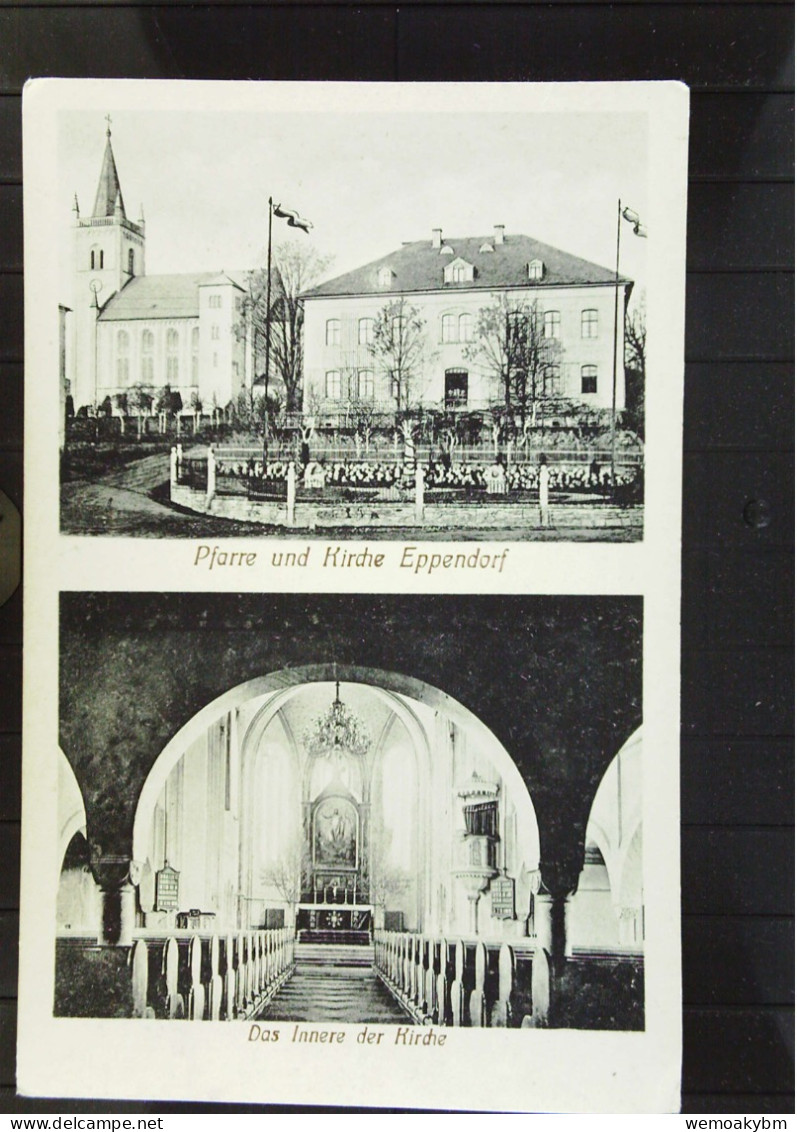 DR: AK Von Eppendorf Mit Pfarre Und Kirche, Das Innere Der Kirche Vom 17.3.1926 - Nicht Gelaufen - Eppendorf