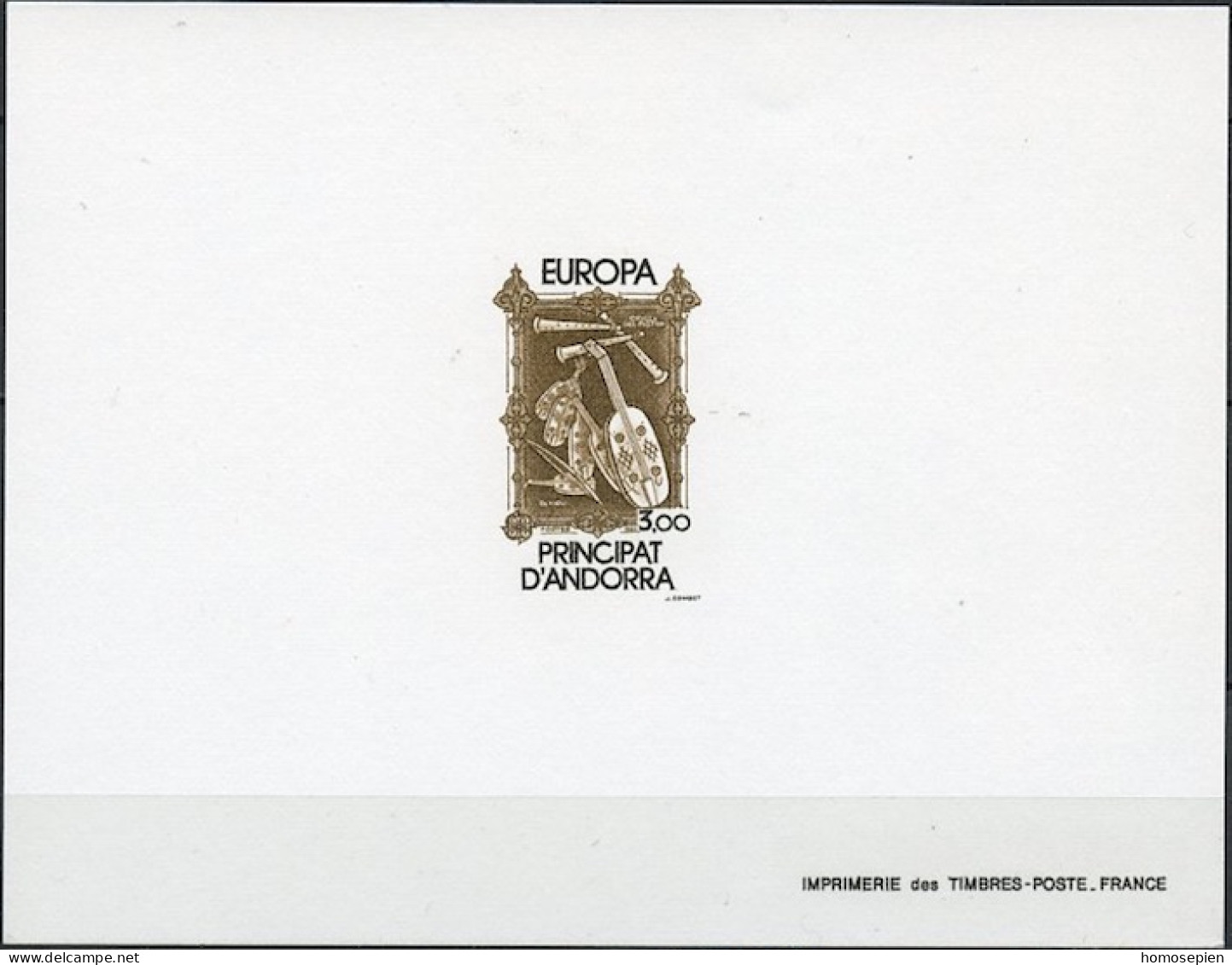 Andorre Français - Andorra épreuve 1985 Y&T N°EL340 - Michel N°DP361 *** - 3f EUROPA - Covers & Documents