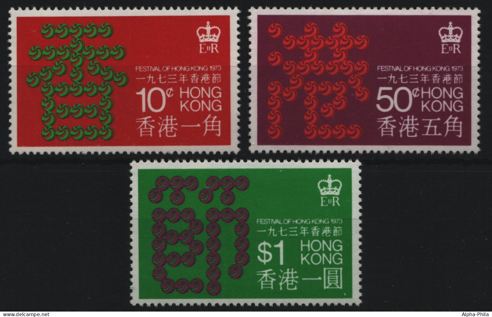 Hongkong 1973 - Mi-Nr. 284-286 ** - MNH - Hongkong-Festival - Nuevos