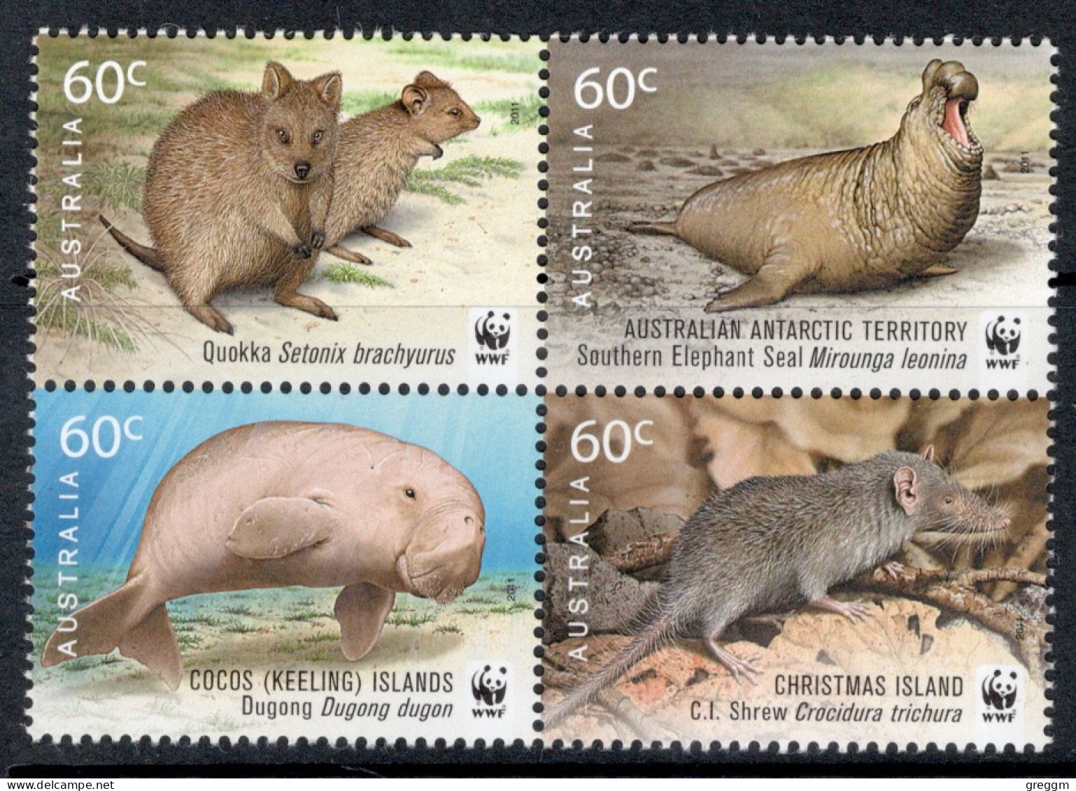 Australia 2011 Worldwide Fund For Nature Set Containing Set Of Four Stamps In Unmounted Mint Condition. - Mint Stamps