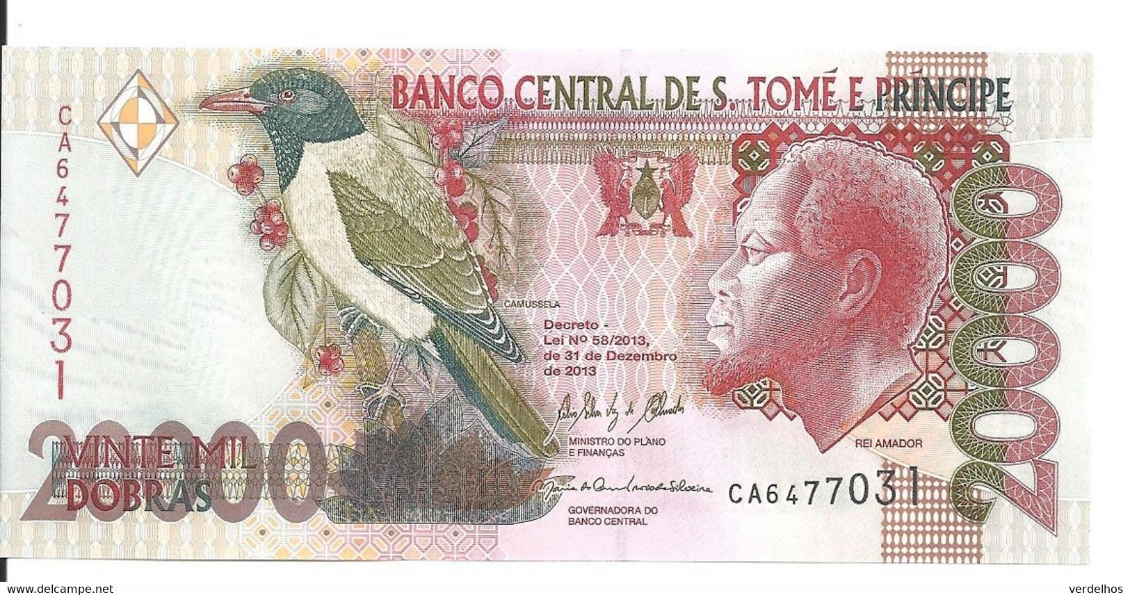 SAO TOME ET PRINCIPE 20000 DOBRAS 2013 UNC P 67 E - Sao Tome And Principe