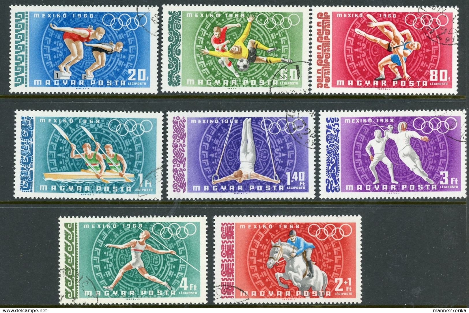-Hungary-1968- "Mexico Olympics" USED - Oblitérés