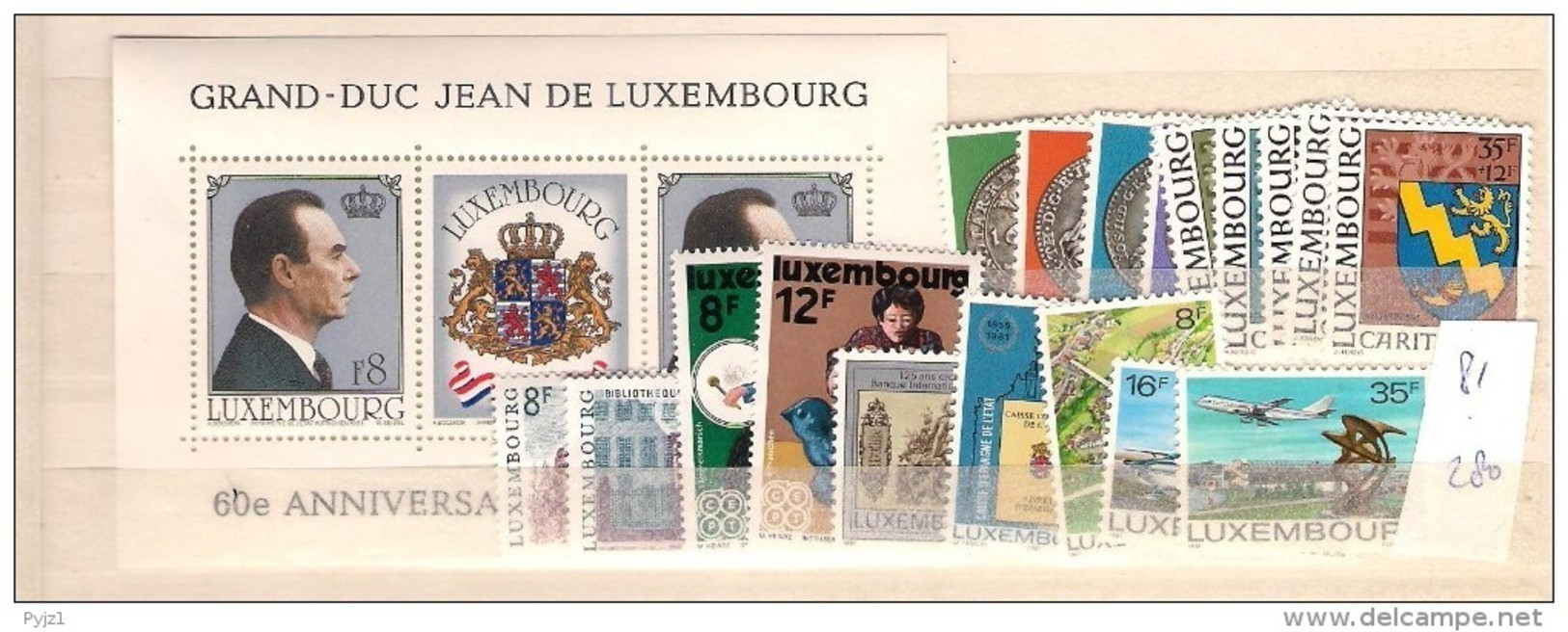 1981 MNH Luxemburg, Year Complete According To Michel, Postfris - Annate Complete