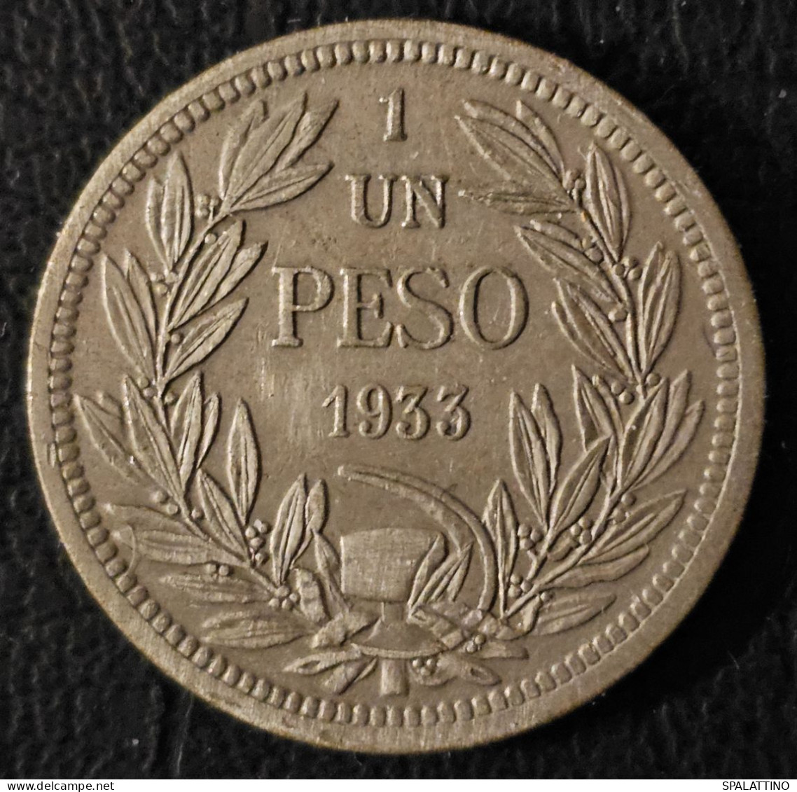 CHILE- 1 PESO 1933. - Chile