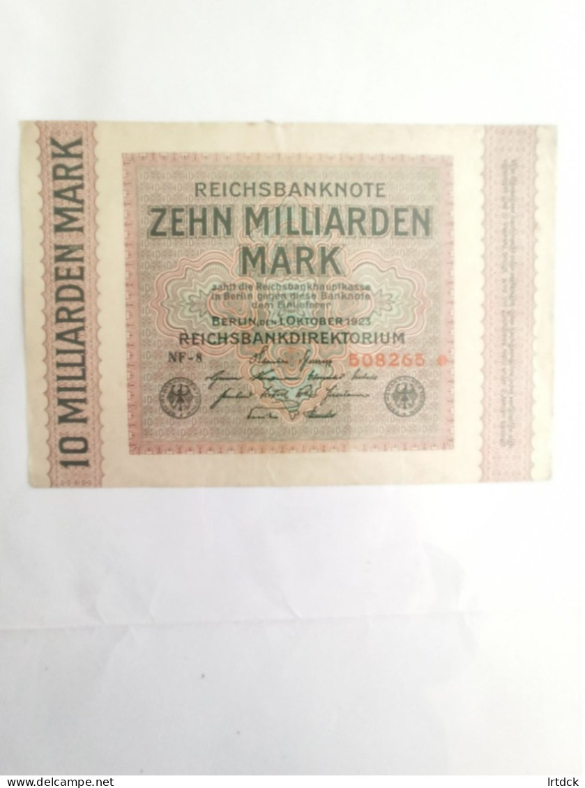 Billet Allemagne 10 Milliard  Mark 01/10/1923 - 500 Mark