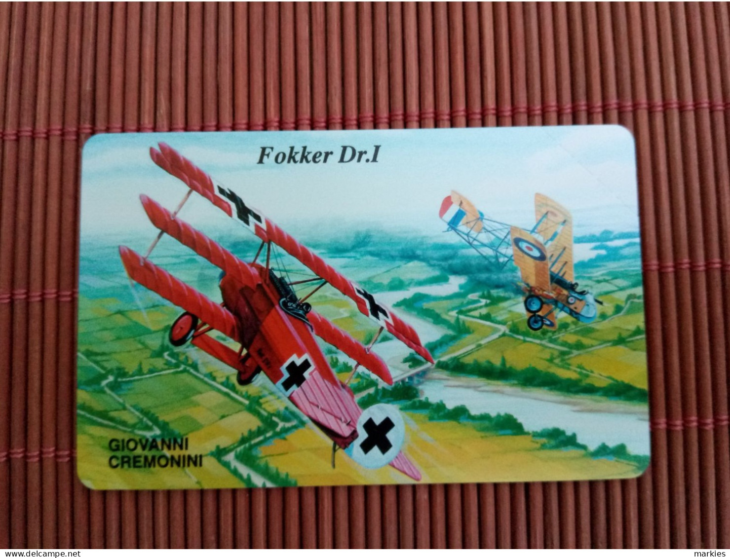 San Marino Phonecard Fokker Dr.1 Mint Rare - San Marino