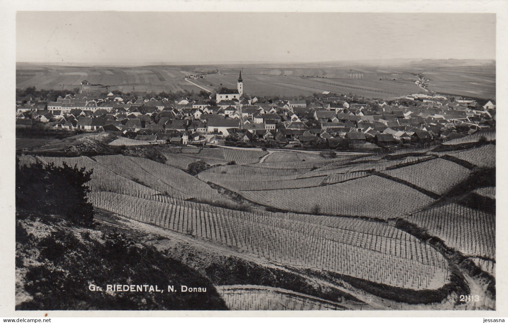 AK - GROSS RIEDENTAL (Bez. Tulln) - Ortspanorama 1938 - Tulln