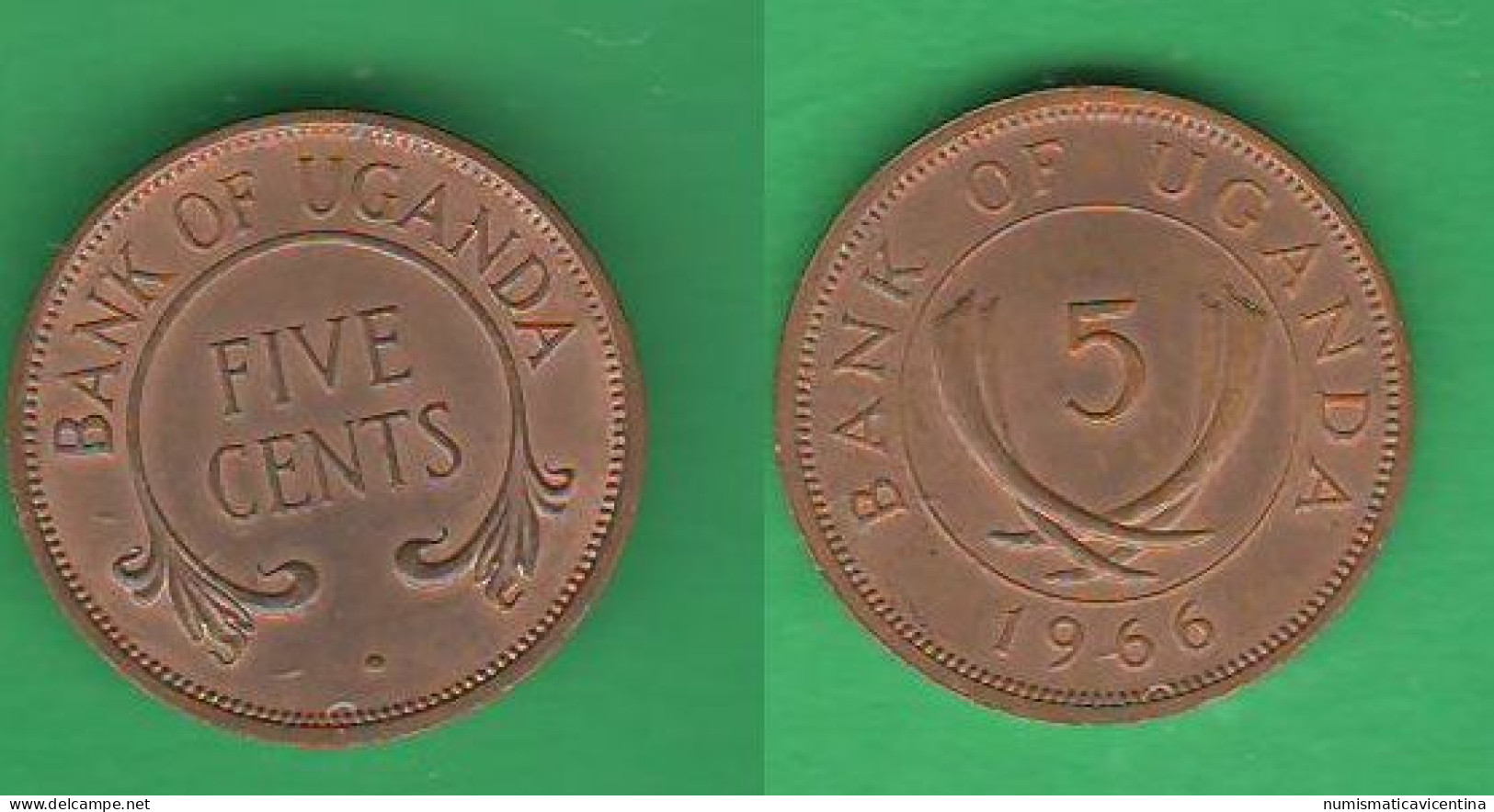 Uganda 5 Cents 1966 - Uganda