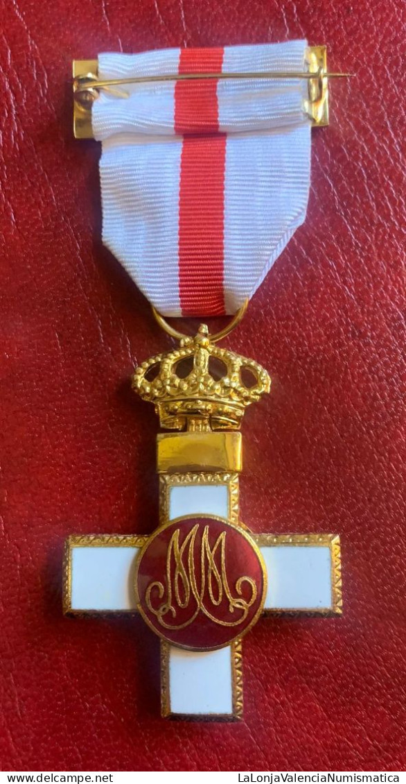 España Medalla Juan Carlos I - Merito Militar Distintivo Blanco - Autres & Non Classés