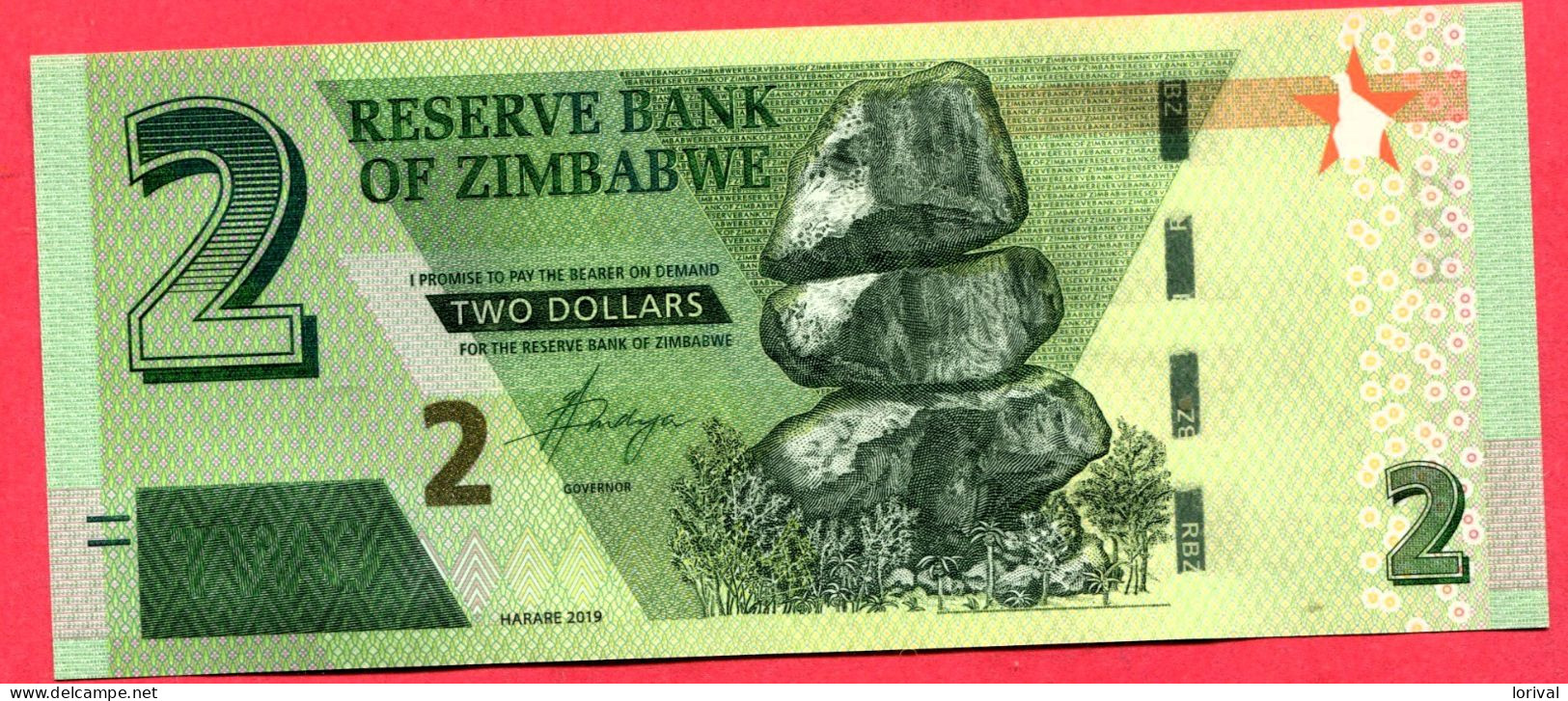 2 Dollar Neuf 3 Euros - Zimbabwe