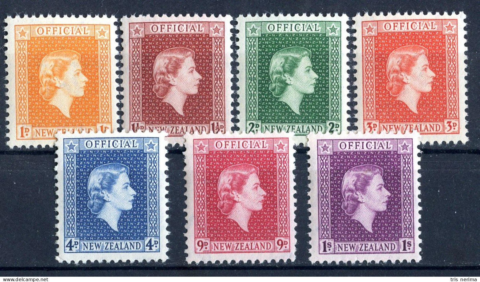 7592 BCx New Zealand 1954 Scott # O-100/06 MNH** (offers Welcome) - Dienstmarken