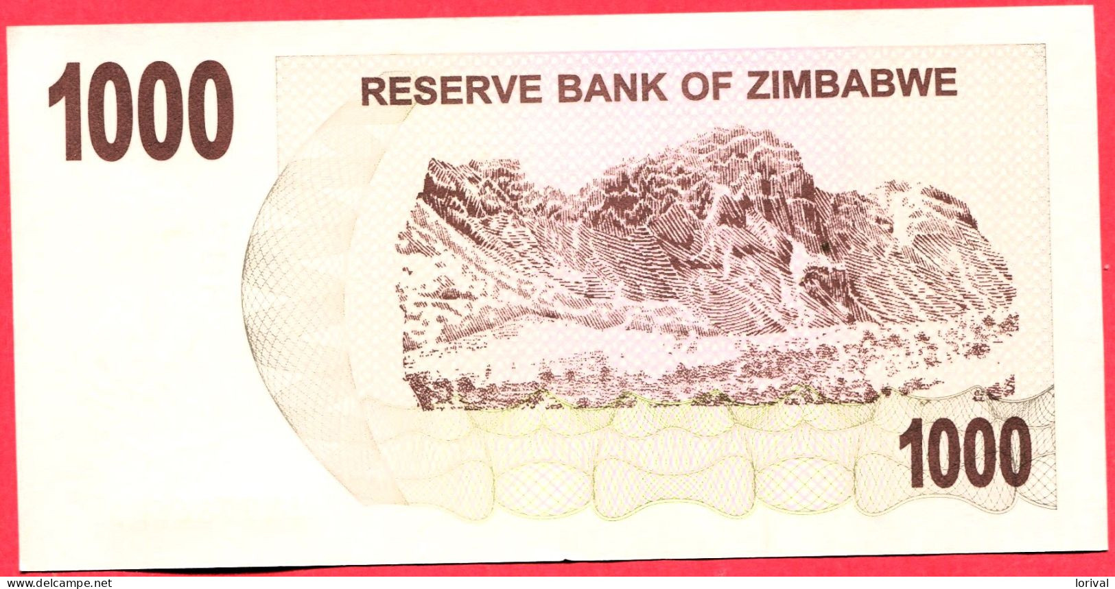 1000 Dollars Neuf 3 Euros - Zimbabwe