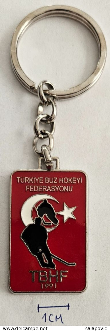 TBHF Turkey Turkish Ice Hockey Association Federation Union Pendant Keyring  PRIV-1/10 - Habillement, Souvenirs & Autres
