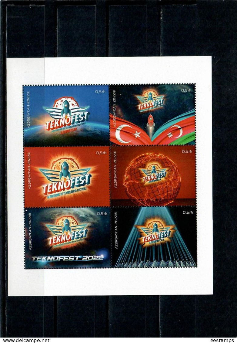 Azerbaijan 2022 . TeknoFest (Cars, Castles, Flags, Aircraft, Rockets ). 3 S/S Of 6v, 9v, 9v - Azerbaïdjan