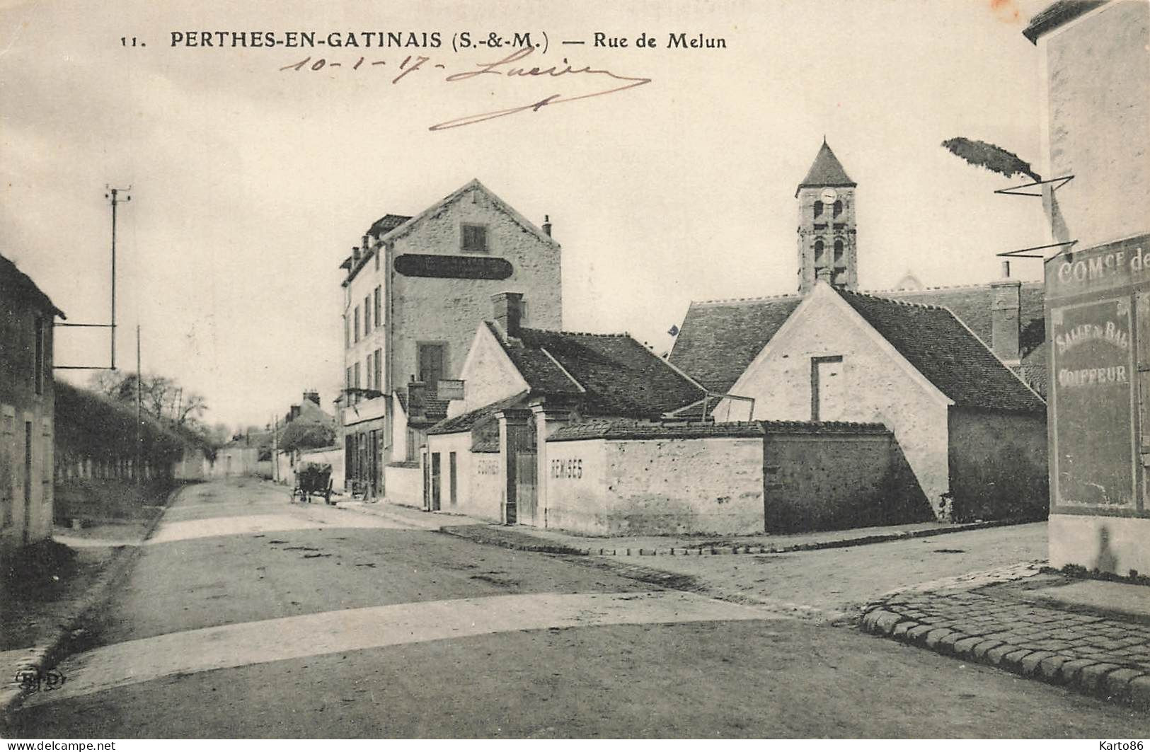 Perthes En Gatinais * La Rue De Melun * Coiffeur Commerce - Perthes