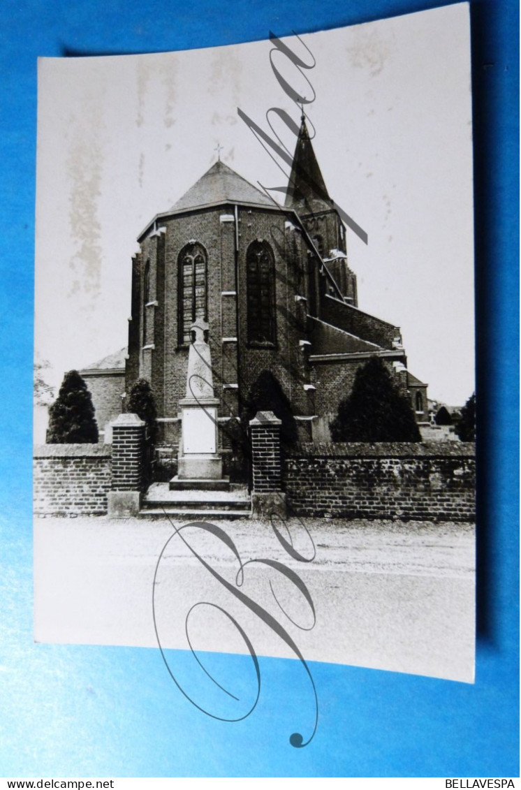 Grote-Brogel Kerk En Monuement (1914-1918?) Peer  Doka Foto - Peer