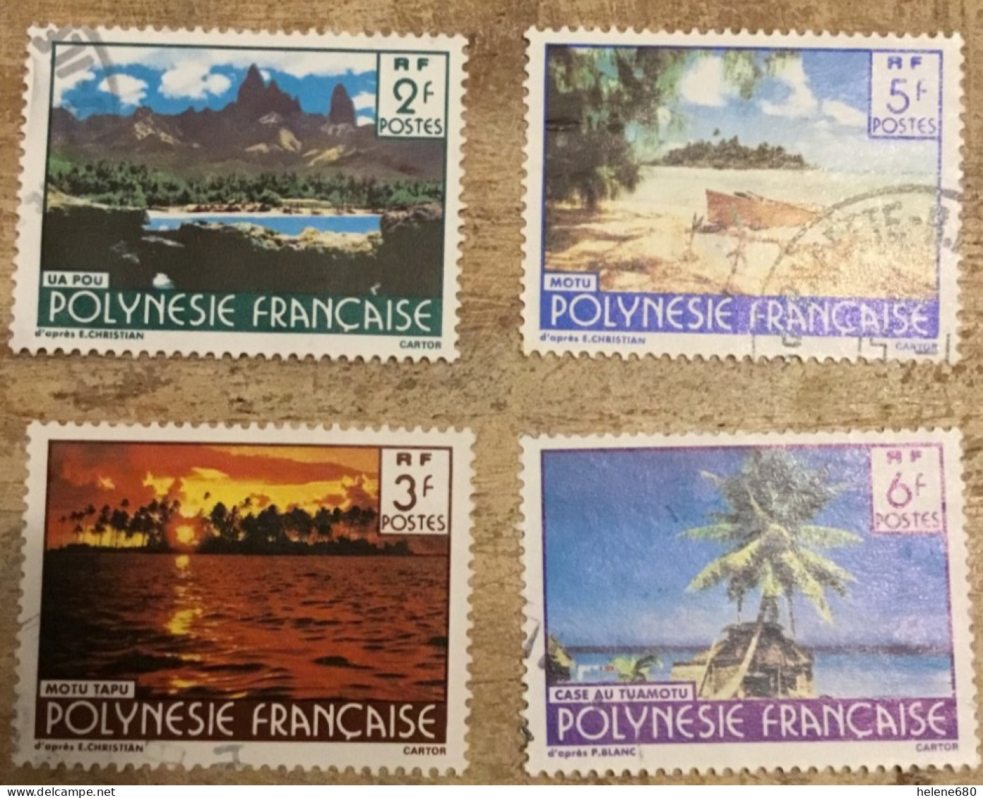 POLYNÉSIE. Paysages N° 252 à 255 - Used Stamps