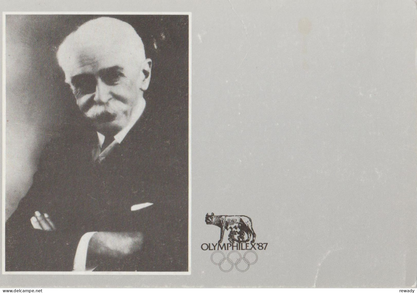 Pierre De Coubertin - Olymphilex 87 - Advertising - Personalità Sportive