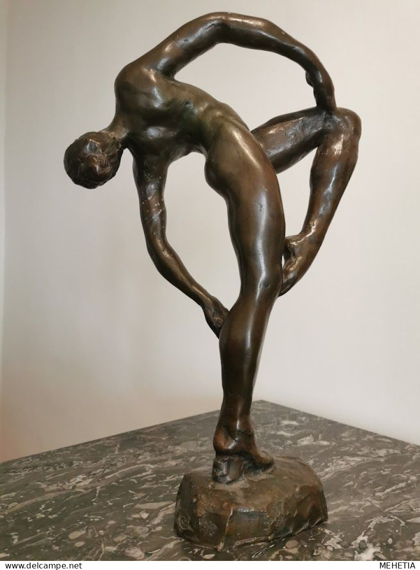 Danseuse Nue Naked Nue Unique & Vintage Signed Heavy Bronze Stunning Art Classic 4.7 Kg - Bronzes