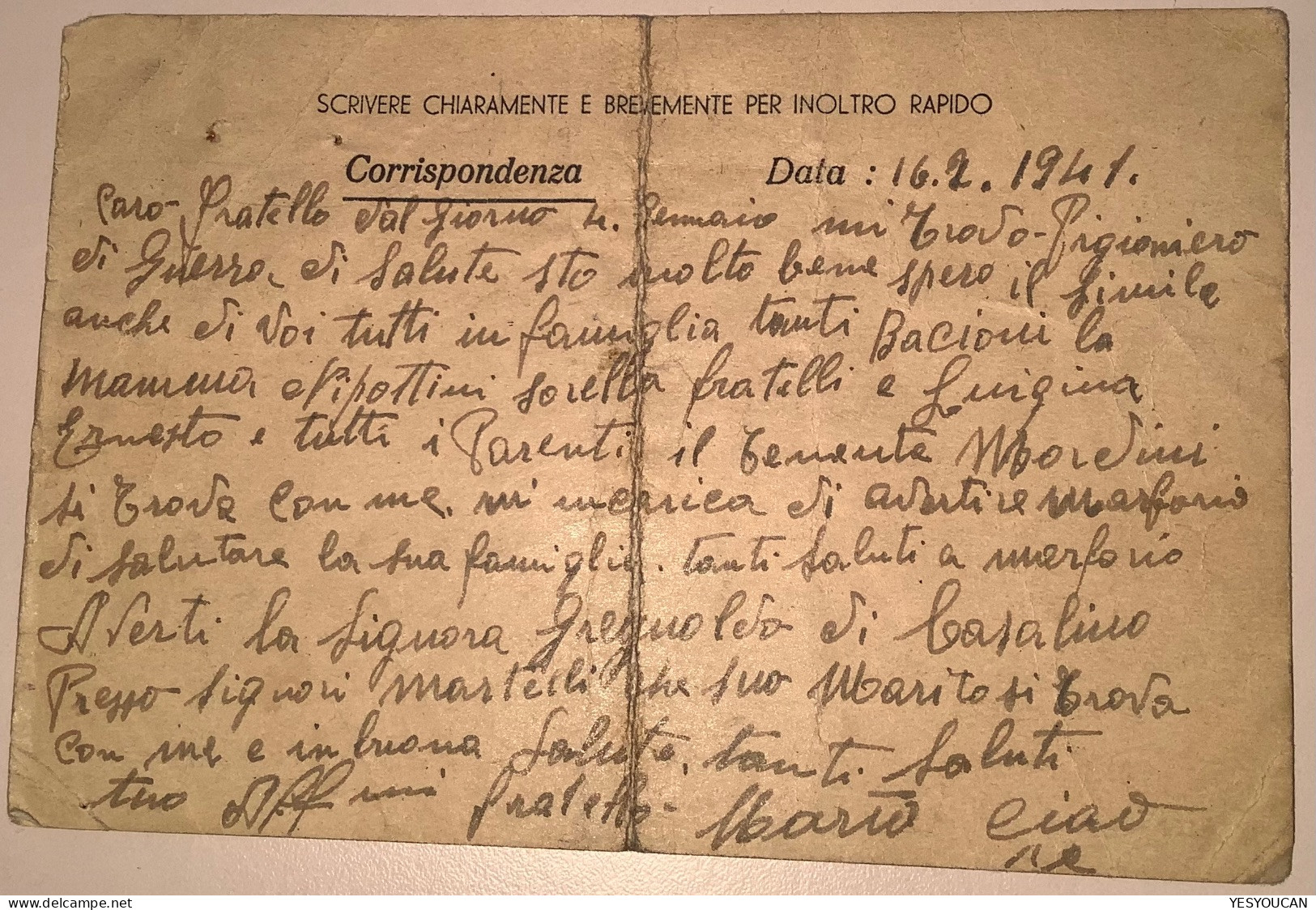 1941 Italian POW In Egypt + GB Army Censored, Censura Roma, Croix Rouge Genève Prisonnier De Guerre (WW2 War Italia - Marcofilía